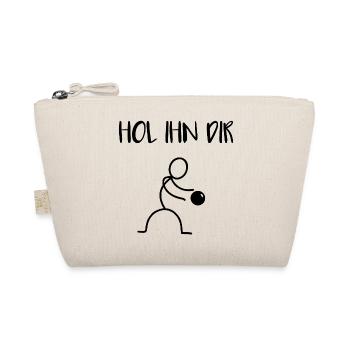 Strichmännchen Basketball Handball - Bio-Täschchen - Natur - Vorne