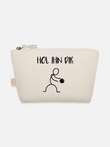 Strichmännchen Basketball Handball - Bio-Täschchen - Natur