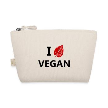 Vegan love food nutrition gift idea - Organic Pouch - nature - Front
