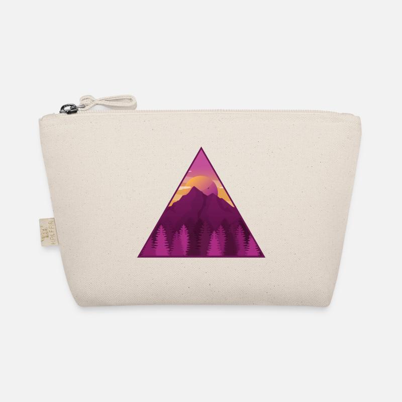 Mountain in front of sunset and forest Organic Pouch