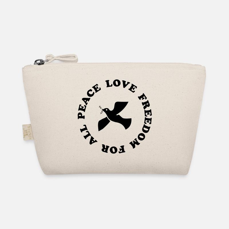 peace love freedom - Bio-Täschchen - Natur