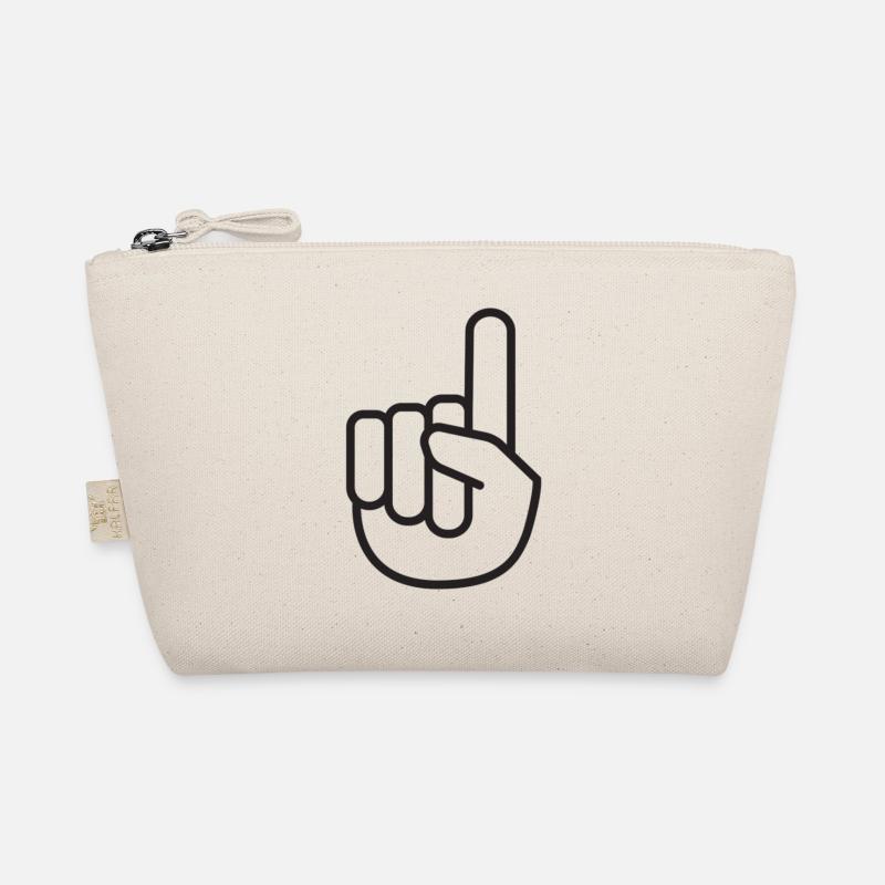 One finger. Index finger Organic Pouch