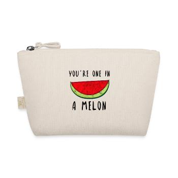 One in a Melon Wassermelone Liebe Paare Geschenk - Bio-Täschchen - Natur - Vorne