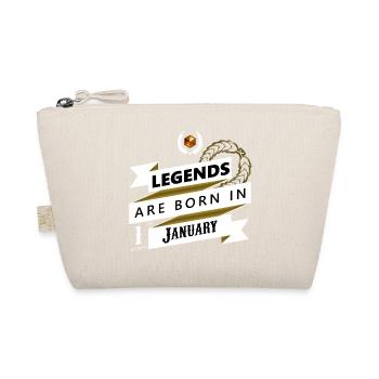 Legends are born in January Legends born - Organic Pouch - nature - Front