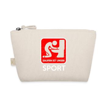 Saufen Ist Unser Sport T-shirt - Bio-Täschchen - Natur - Vorne