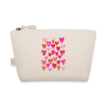 Hearts - Organic Pouch - nature - Front