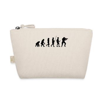 Evolution zum Soldaten T-Shirt Geschenk - Bio-Täschchen - Natur - Vorne