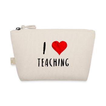 I love teaching teacher lecturer university gift idea - Organic Pouch - nature - Front