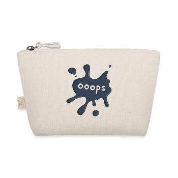 Fleck ooops dunkelblau - Bio-Täschchen - Natur - Vorne