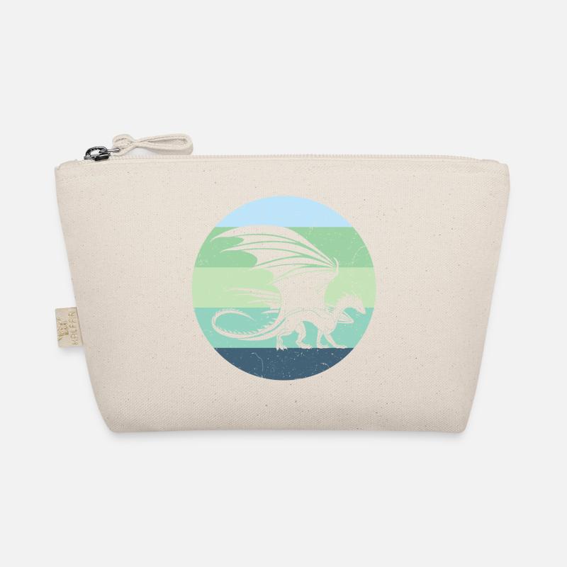 Welsh Dragon Retro Organic Pouch