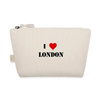 I love London schwarz Geschenkidee Stadt - Bio-Täschchen - Natur - Vorne
