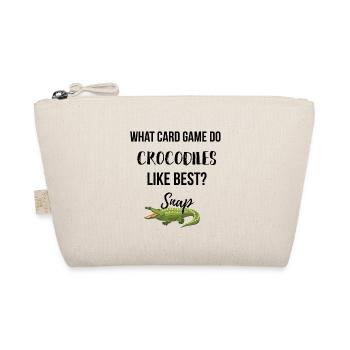What card game do Crocodiles like best? - Bio-Täschchen - Natur - Vorne