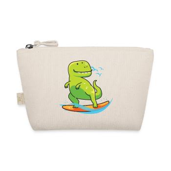 Surfing Dinousaur Holiday Shirt Geschenk - Bio-Täschchen - Natur - Vorne