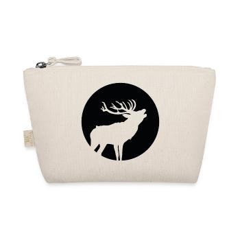 Deer in the open air forest hunter wild gift - Organic Pouch - nature - Front