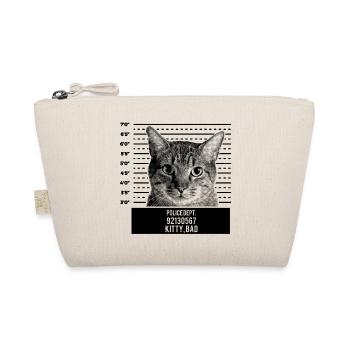 Cute Cat Mug Shot Bad Kitty - Bio-Täschchen - Natur - Vorne