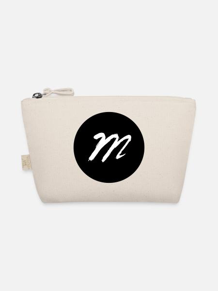 m in the circle black - Organic Pouch - nature - Front