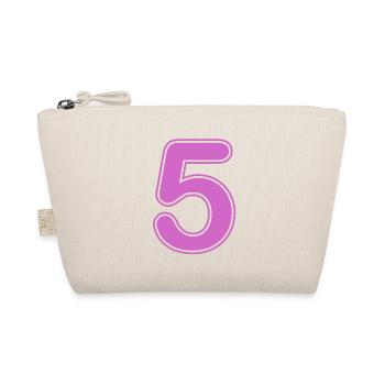 Number - Back Number - 5 Five - Years - Gift - Organic Pouch - nature - Front