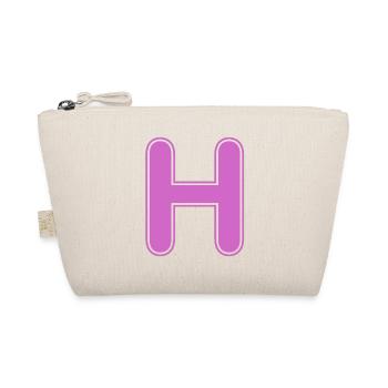H Buchstabe Alphabet Name Buchstabieren Geschenk - Bio-Täschchen - Natur - Vorne