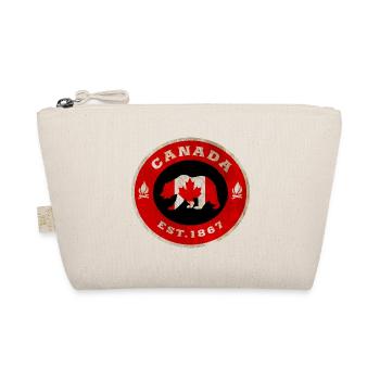 Canada Bear Vintage / Gift - Organic Pouch - nature - Front