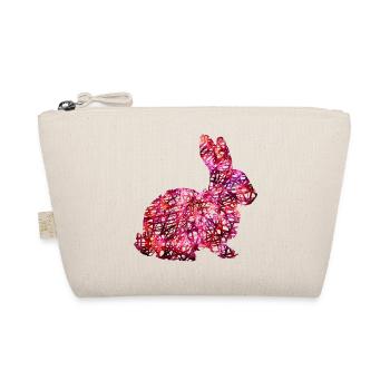 Lapin Lapin de Pâques rose idée cadeau - Trousse biologique - nature - Devant
