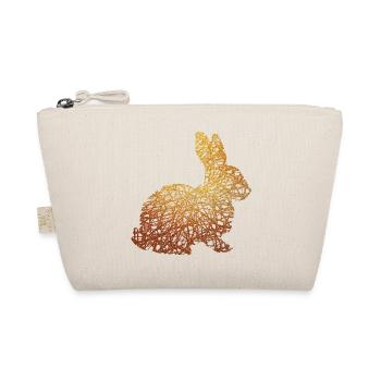 Easter bunny rabbit gold gift gift idea - Organic Pouch - nature - Front