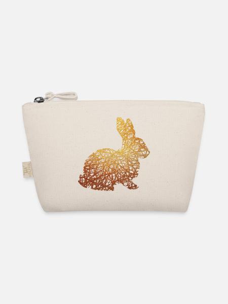 Ostern Hase Häschen Gold Geschenk Geschenkidee - Bio-Täschchen - Natur