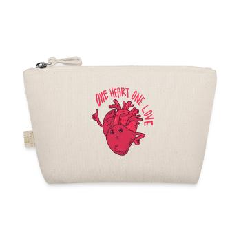 Ein Herz eine Liebe - Bio-Täschchen - Natur - Vorne