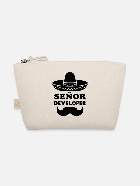 Señor Developer for Programming & Senior Developer - Organic Pouch - nature - Front