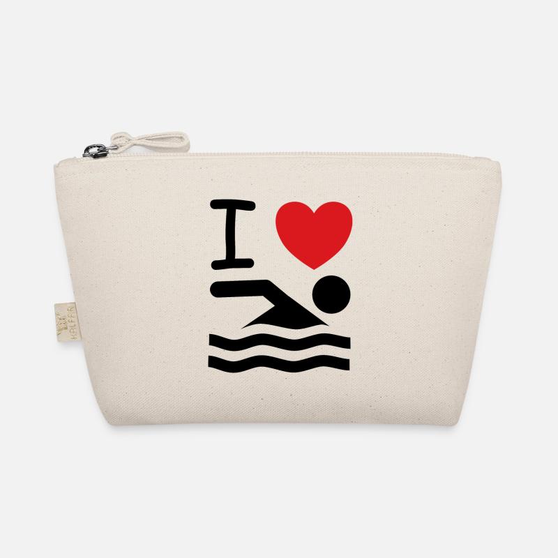I Love Schwimmen Spruch Geschenk Idee Bio-Täschchen