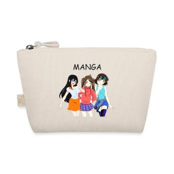 Anime Group 3 Filles, Texte "Manga" - Trousse biologique - nature - Devant