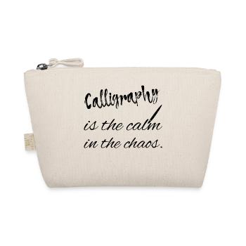 Calligraphy Is The Calm Art Filler Gift Idea - Organic Pouch - nature - Front