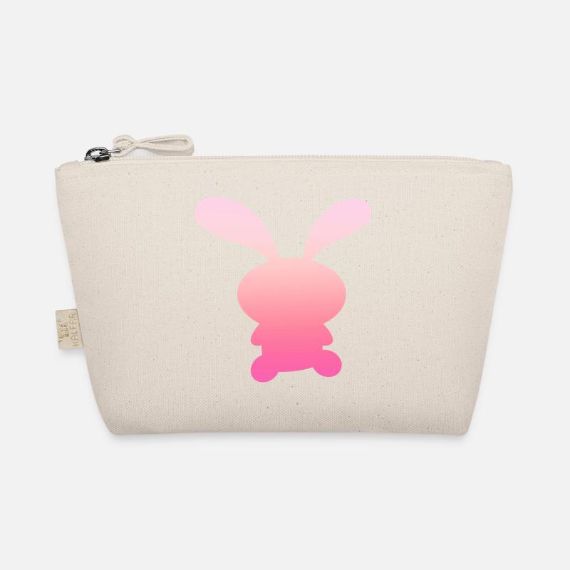 Großer Pinker Hase Design/Logo Bio-Täschchen
