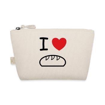 J'adore le pain idée cadeau boulanger - Trousse biologique - nature - Devant