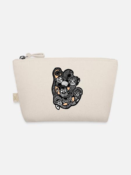 Tribal masks - Organic Pouch - nature