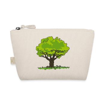 Tree drawing meadow and flowers - Organic Pouch - nature - Front