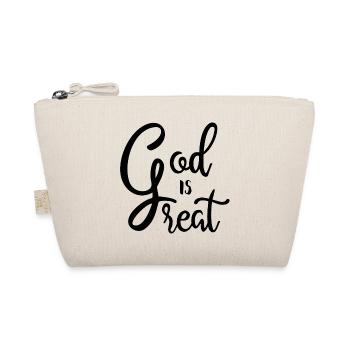 GOTT IST GROß GOD IS GREAT CHRISTEN RELIGION - Bio-Täschchen - Natur - Vorne