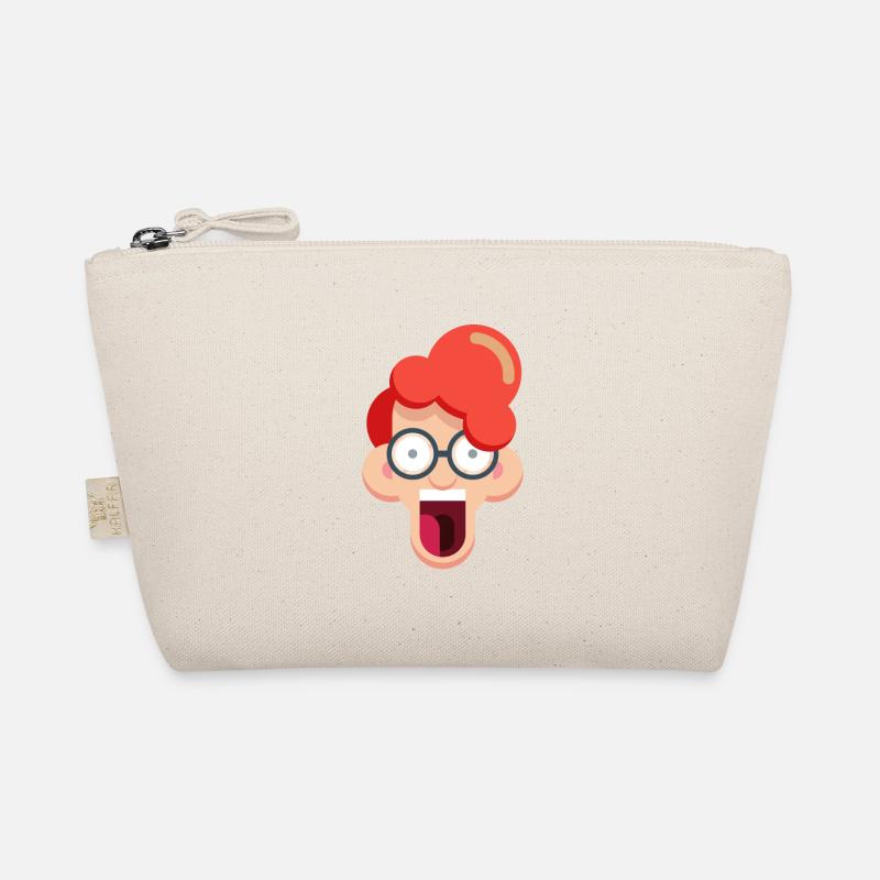 Crazy redhead with glasses Organic Pouch