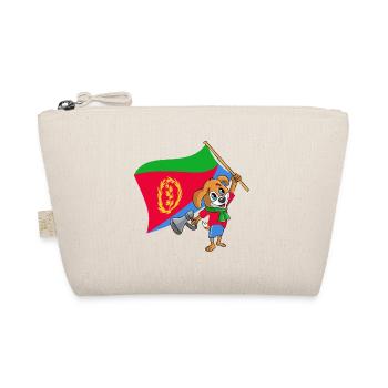 Eritrea Fan Hund - Bio-Täschchen - Natur - Vorne