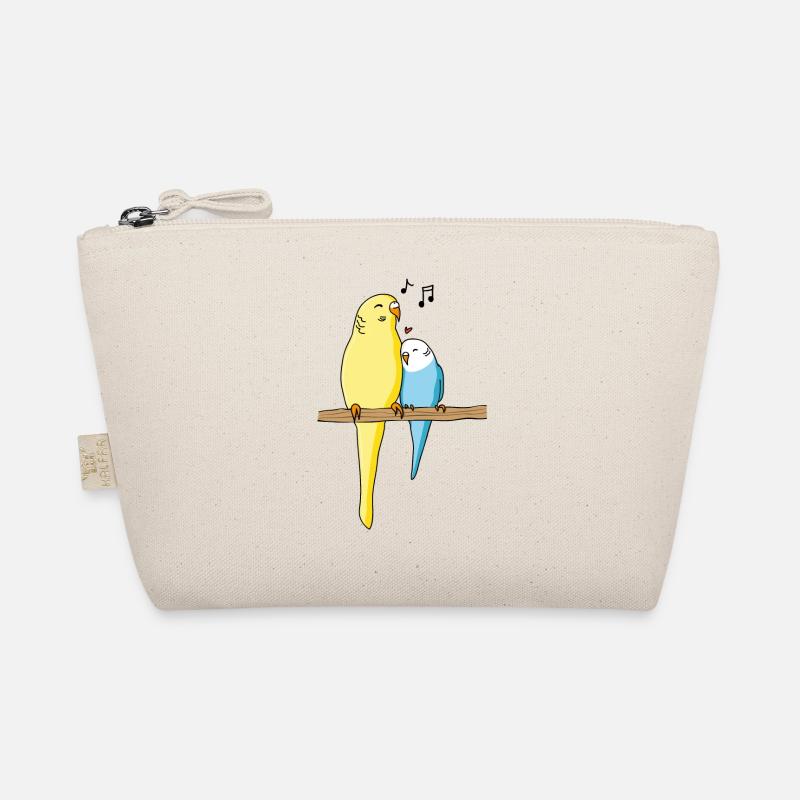 Wellensittich Vogel Sittich singen Geschenk Bio-Täschchen