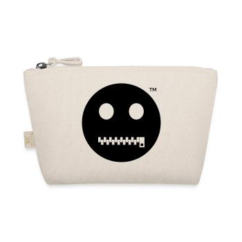 Smiley Shut up - Be still - Organic Pouch - nature - Front