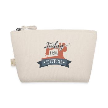 Sewing sewing machine tailor gift needle thread - Organic Pouch - nature - Front