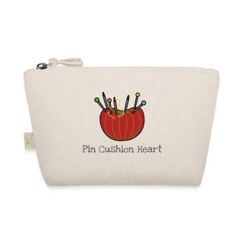Sewing needle pillow gift tailor heart profession - Organic Pouch - nature - Front