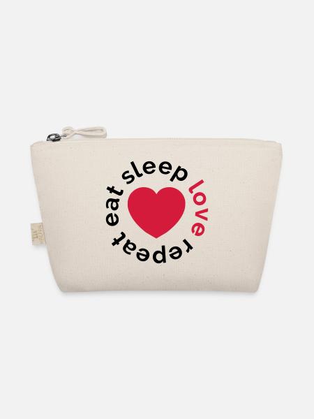 eat sleep love repeat - Organic Pouch - nature