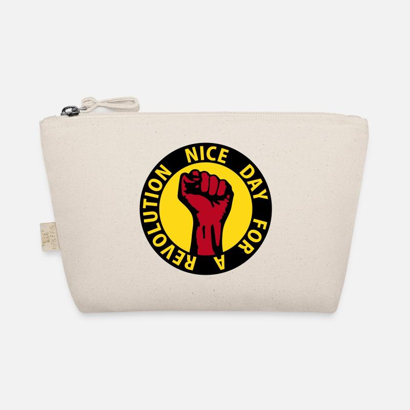 3 colors - nice day for a revolution - against - Bio-Täschchen - Natur