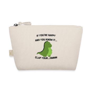 Funny T-Rex T-shirt for boys and girls - Organic Pouch - nature - Front