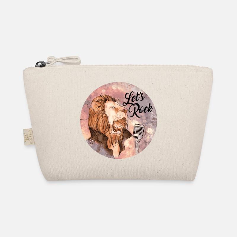 Lion at the Microphone Let's Rock Organic Pouch