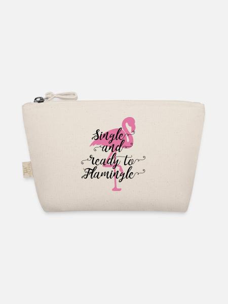 Flamingo Single Geschenk Spruch lustig pink Vogel - Bio-Täschchen - Natur