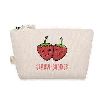 Erdbeeren beste Freunde Geschenk Freundin verliebt - Bio-Täschchen - Natur - Vorne