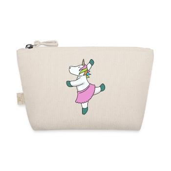 Ballet unicorn gift dancing sport ballerina - Organic Pouch - nature - Front