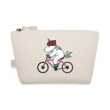 Einhorn Fahrrad Geschenk Radsport Biker fahren. - Bio-Täschchen - Natur - Vorne
